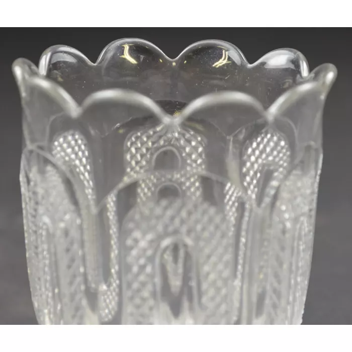 Gillinder And Sons Buckle Pattern - Scalloped Open Sugar - 5" Tall