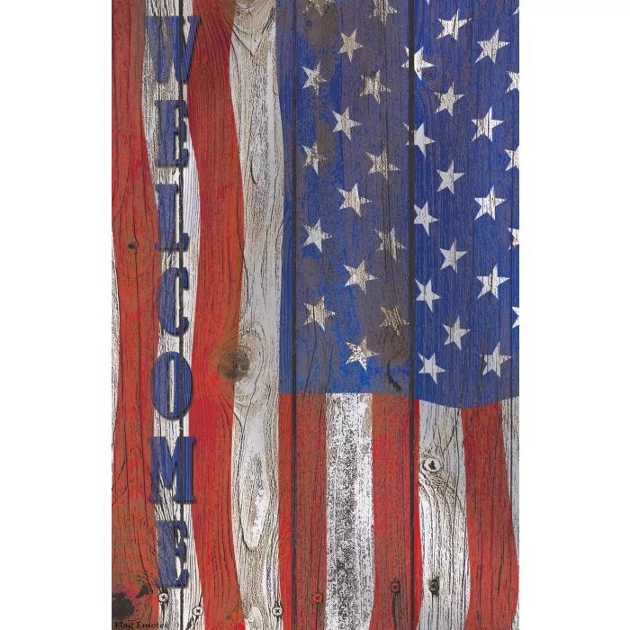 Flag Emotes - Double Sided Garden Flag - Welcome Americana