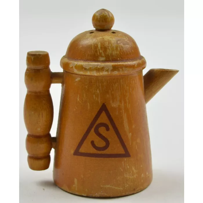 Vintage Wood Tea Pots Salt & Pepper Shakers - 3" Tall