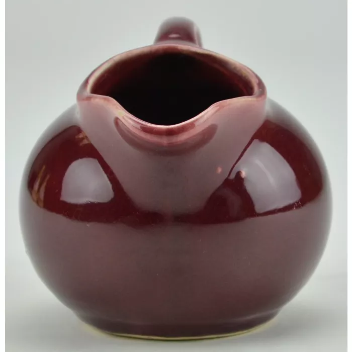 USA Pottery Burgandy Creamer Pitcher - 3.5" Tall
