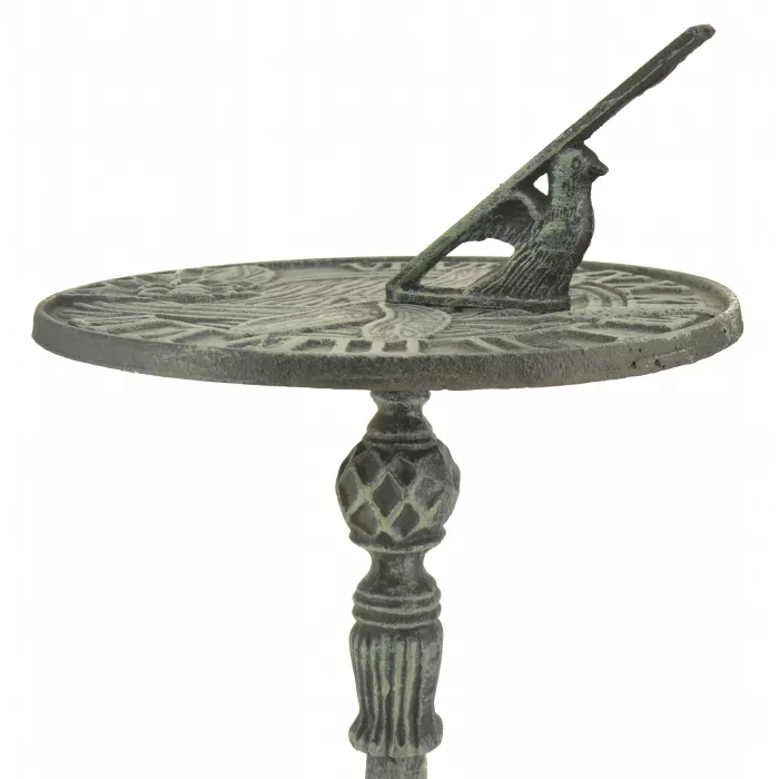 Decorative Dragonfly Sundial - Verdigris - 22.5" Tall