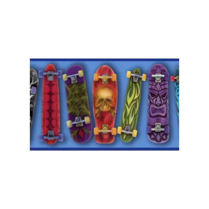 Blue Skateboard Wallpaper Border GU92051B