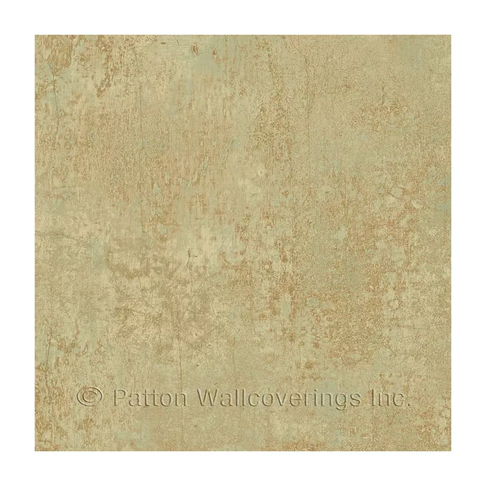 Frost Wallpaper Green, Metallic Copper Norwall Wallcovering LL36202