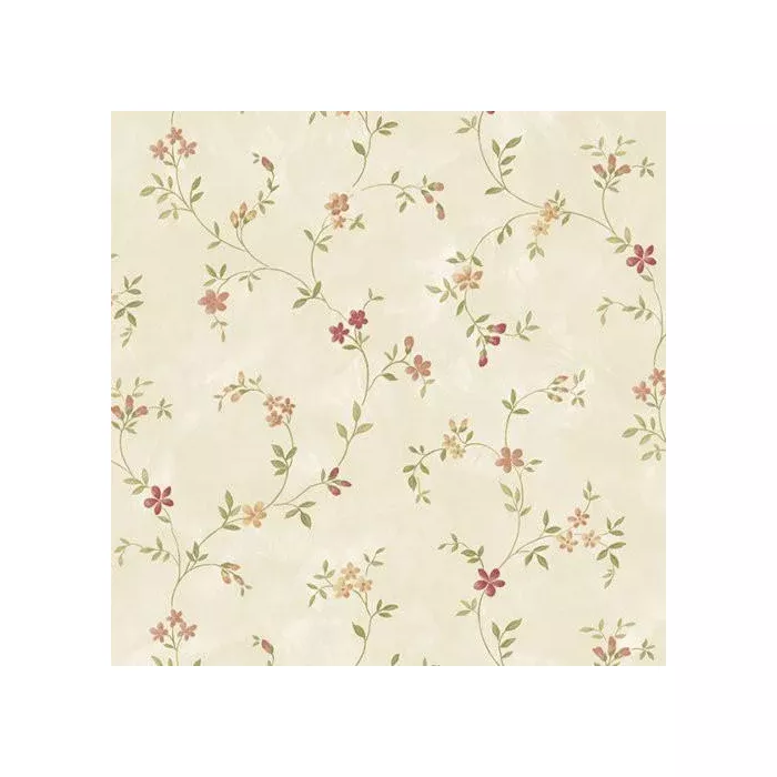Seed Trail Wallpaper Cream, Green, Red Norwall Wallcovering KE29907