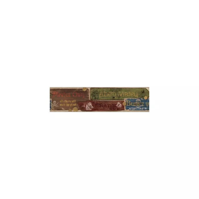 Beige Weather Pirate Sign Wallpaper Border ZB3112BD