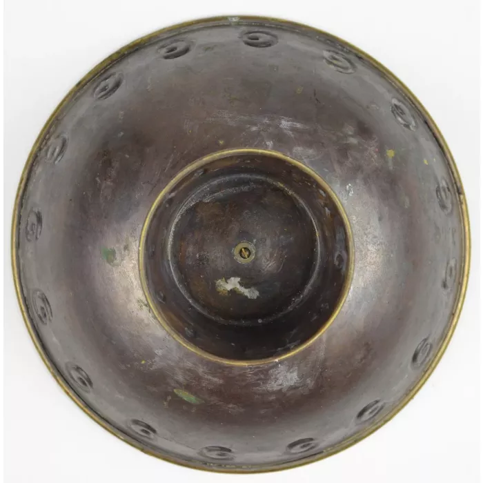 Decorative Footed Pedestal Metal Bowl - 5" Tall