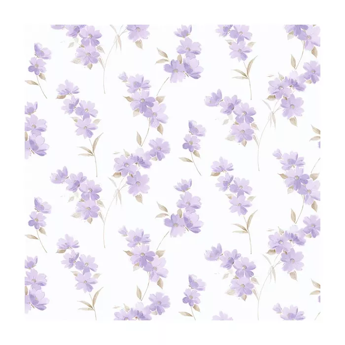 Dawn Floral Wallpaper Purple, Brown Norwall Wallcovering PR33850