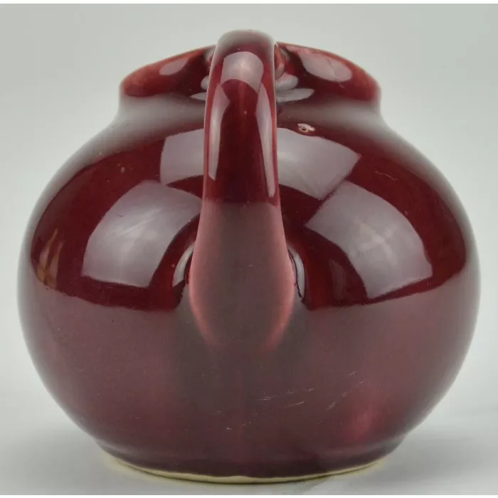 USA Pottery Burgandy Creamer Pitcher - 3.5" Tall