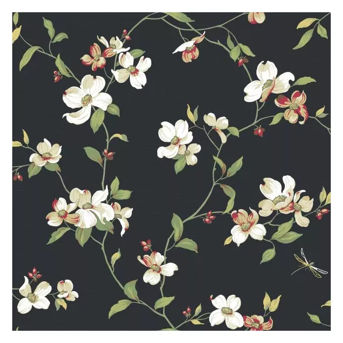 Ashford House Dogwood Blooms Wallpaper - York Wallcoverings