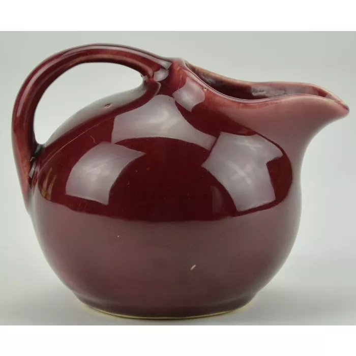 USA Pottery Burgandy Creamer Pitcher - 3.5" Tall
