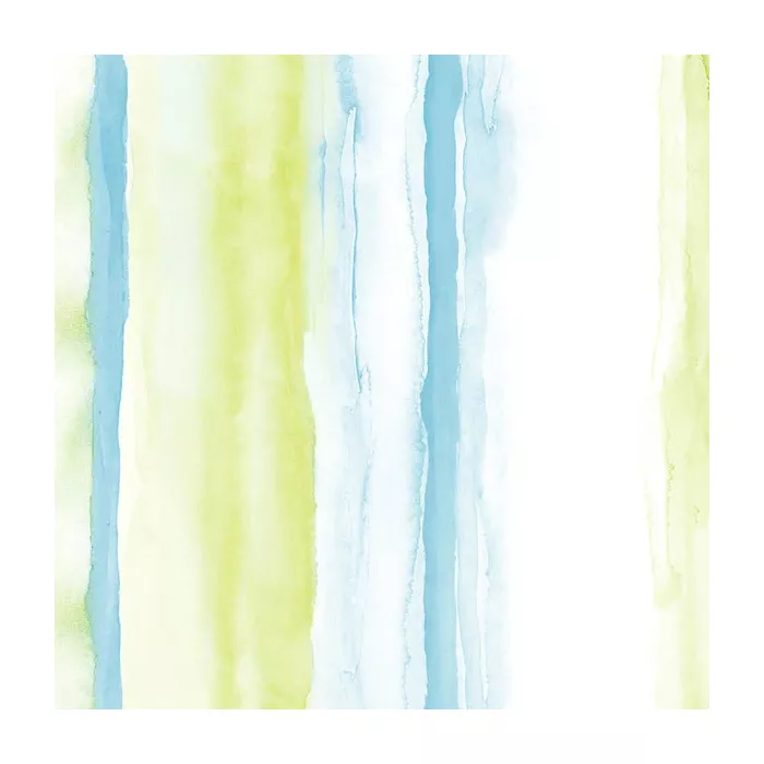 Beach Stripe Wallpaper Green, Aqua Norwall Wallcovering PA34207