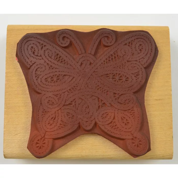 Wood Mounted Rubber Stamp By Rubber Stamps - Battenberg Butterfly