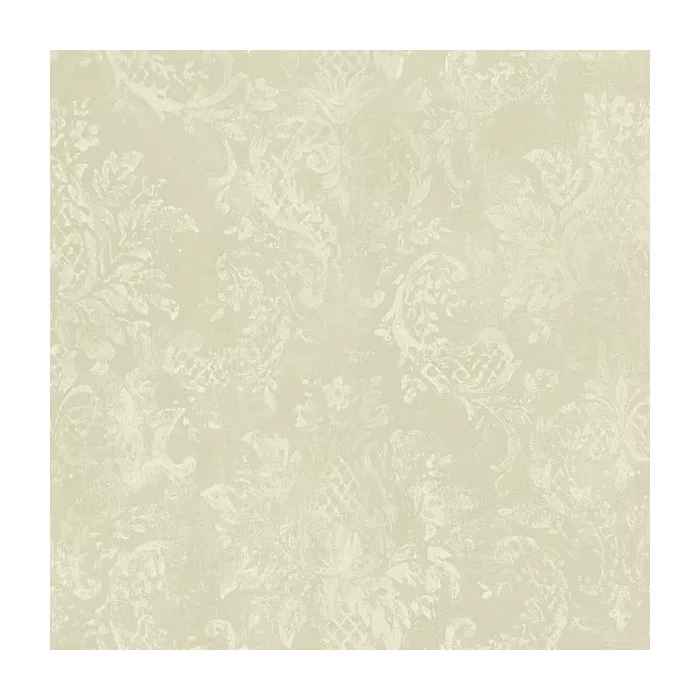 Canvas Damask Wallpaper Green, Cream Norwall Wallcovering SD36104