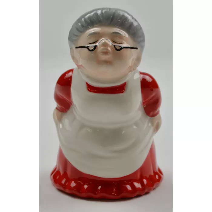 Santa & Mrs. Claus Kissing Ceramic Salt & Pepper Shakers - 3.75" Tall