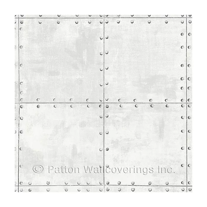 Steel Tile Wallpaper White, Grey, Black Norwall Wallcovering LL36223