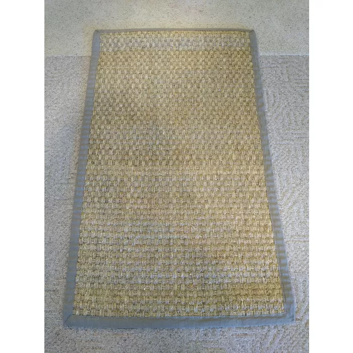 Safavieh Natrual Fiber Seagrass With Grey Border Area Rug - Rectangle 3ft x 5ft