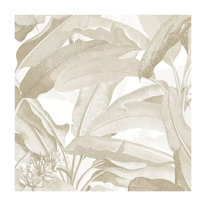 Polynesian Leaves Wallpaper Tan, Beige Norwall Wallcovering MH36536