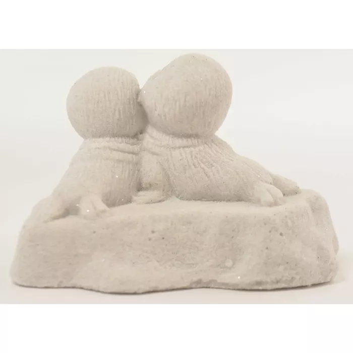 SAND-DECO White Sand Sculpture Figurine BS02 - Two Baby Seals