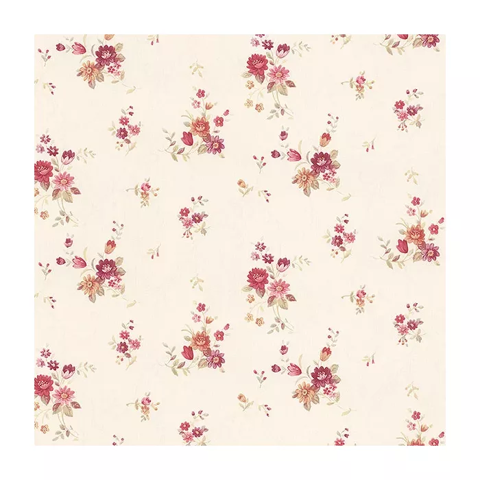 Rhiannon Trail Wallpaper Cream, Pink Norwall Wallcovering PP27808