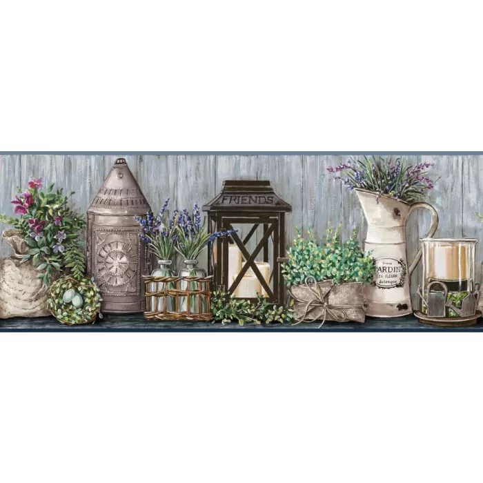 York Wallpaper Border - Country Keepsakes Garden