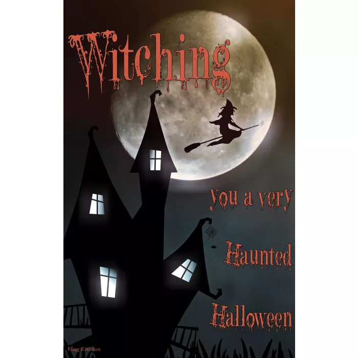 Flag Emotes - Double Sided Garden Flag - Witching Haunted Halloween