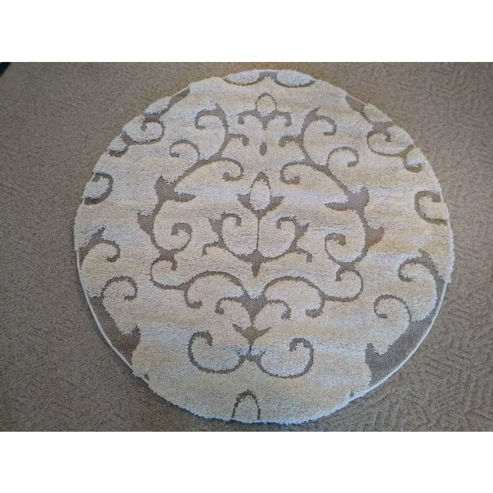 Safavieh Florida Shag Cream / Beige Area Rug - Round 5ft