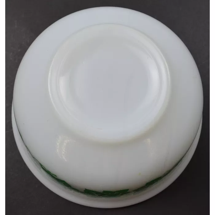 Hazel Atlas Mixing Bowl - Green Ivy Pattern - 6" Wide
