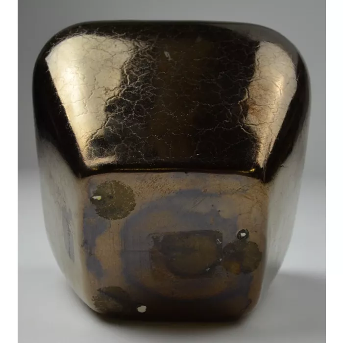 Copper Finished Planter With Crackle Design - 4.75" Tall