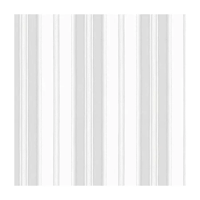 Heritage Stripe Wallpaper Grey, White, Metallic Silver Norwall Wallcovering SD36111
