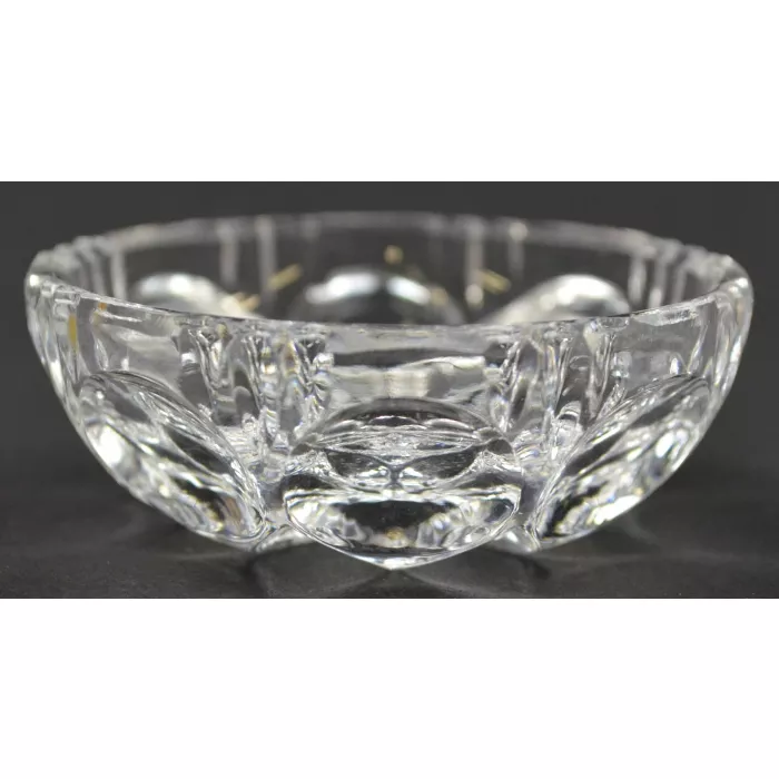 Clear Pressed Glass Circle & Diamond Patterm Mini Cream & Sugar Set