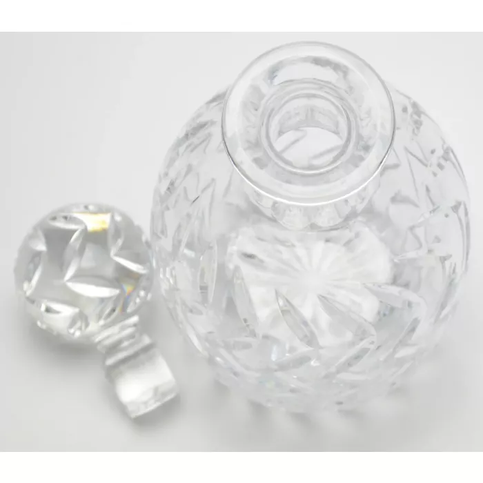 Crystal Decanter - Collectable - Etched Pattern - 11" Tall