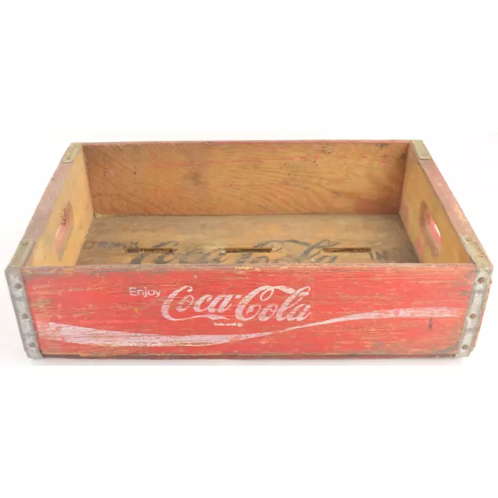 Coca Cola Crate - Red Wooden Coke Carrier - Southern Wooden Box Inc. Arkansas