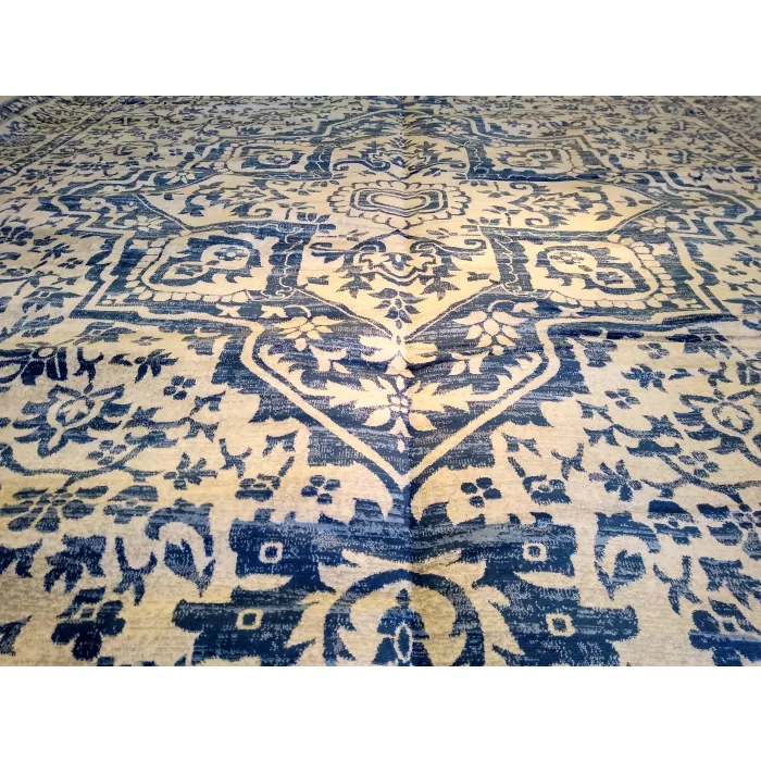 Safavieh Brentwood Polypropylene Navy / Light Gray Rug - Rectangle 12ft x 18ft