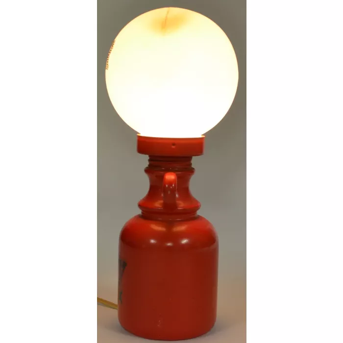 Wales Red Whiskey Jug Design Bar Lamp - 9.75" Tall