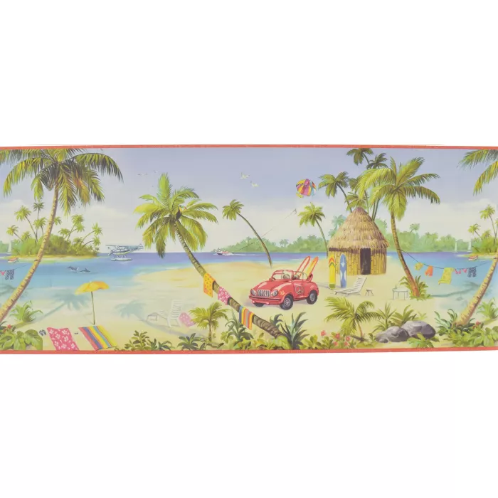 Wallpaper Border Beach Theme