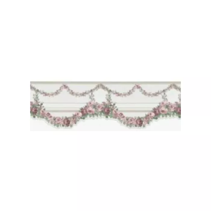 Pink Rose Vine Laser Cut Wallpaper Border - Brewster