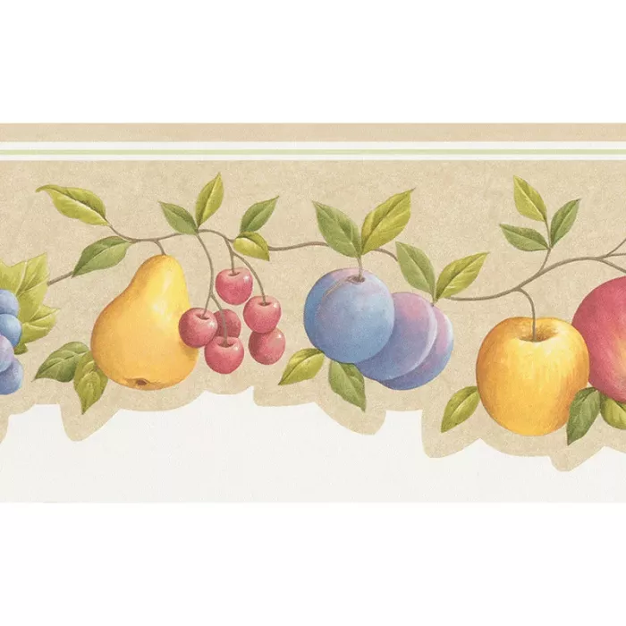 Fruit Vine Wallpaper Border - Patton Norwall