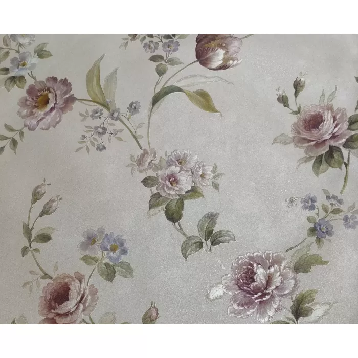 Multiple Flower Shiny Floral Wallpaper - Fine Decor Wallcovering