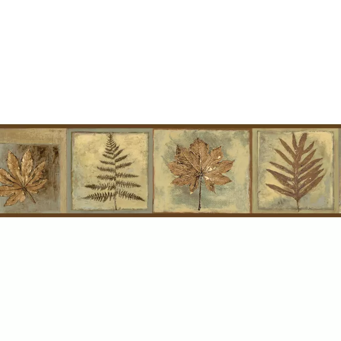 Fringe Sand Fern Leaf Portrait Wallpaper Border Chesapeake BBC35604B