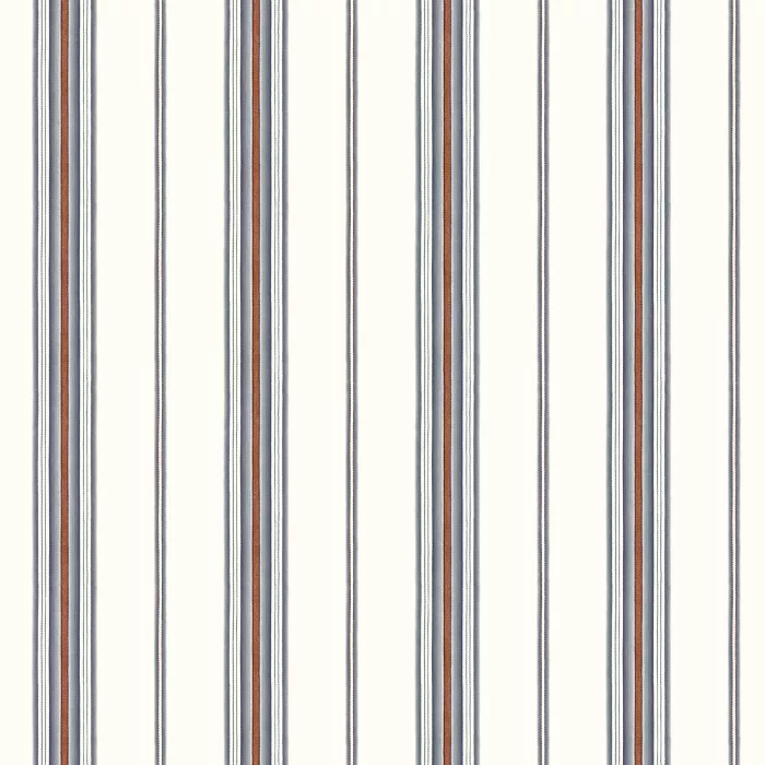Camp Blue Cabin Stripe Wallpaper Sidewall Chesapeake BBC491010