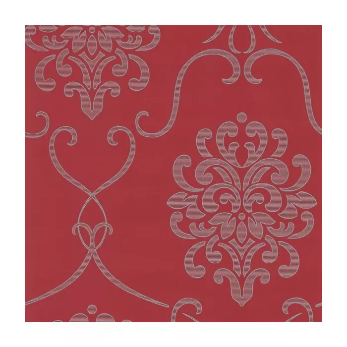 Suzette Red Modern Damask Wallpaper Decorline DL30441
