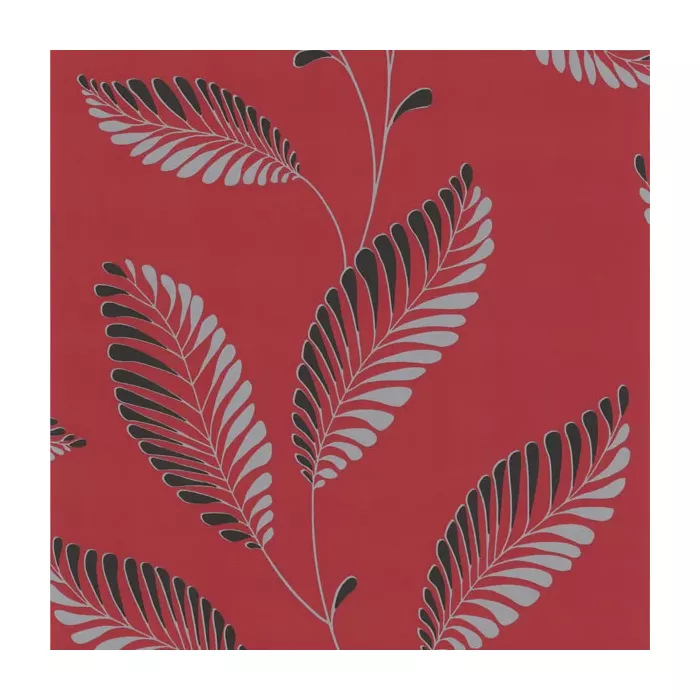 Aubrey Red Modern Leaf Trail Wallpaper Decorline DL30465