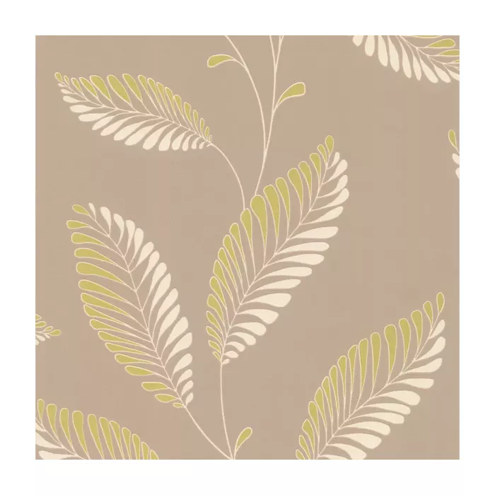 Aubrey Taupe Modern Leaf Trail Wallpaper Decorline DL30468