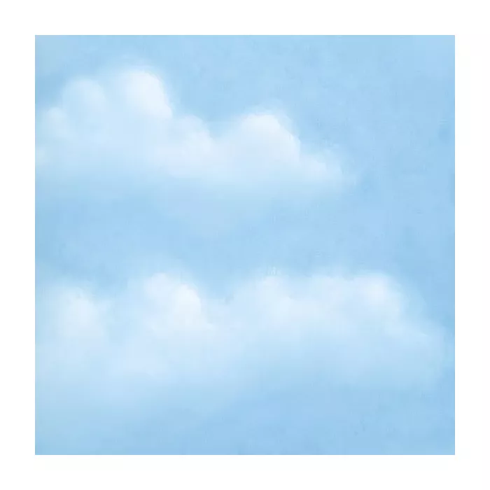 Madeira Blue Puffy Clouds Wallpaper Sidewall Chesapeake DLR47076