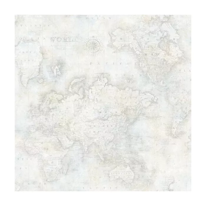 Hardings Grey World Map Wallpaper Sidewall Chesapeake DLR47544