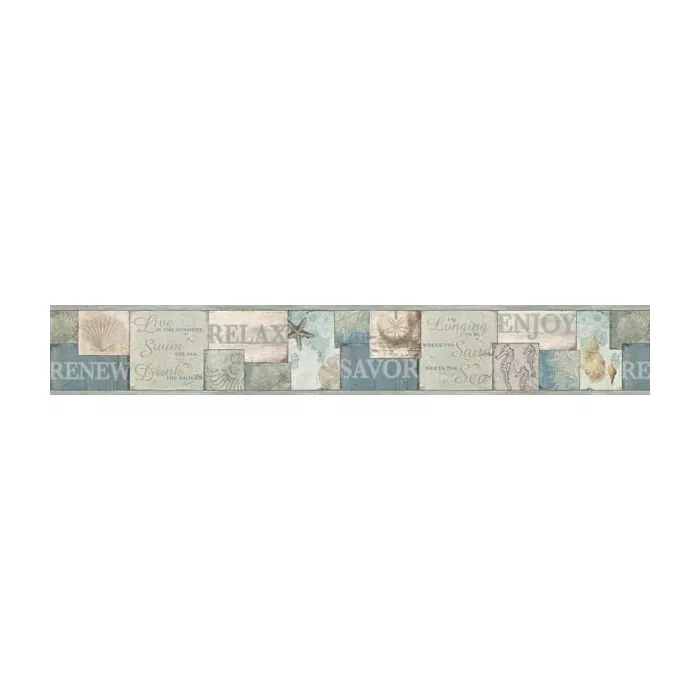 Sagamore Blue Cape Cod wallpaper border Border Chesapeake DLR53511B