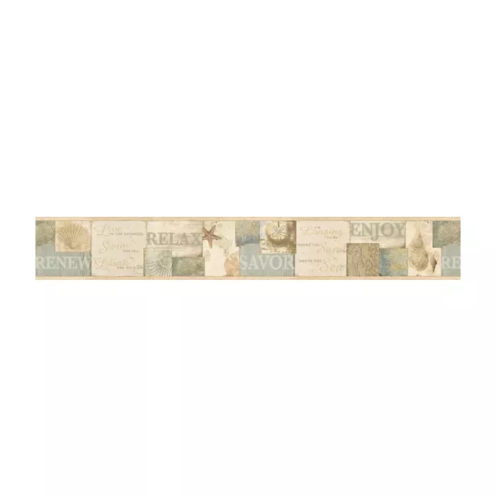 Sagamore Beige Cape Cod wallpaper border Border Chesapeake DLR53512B