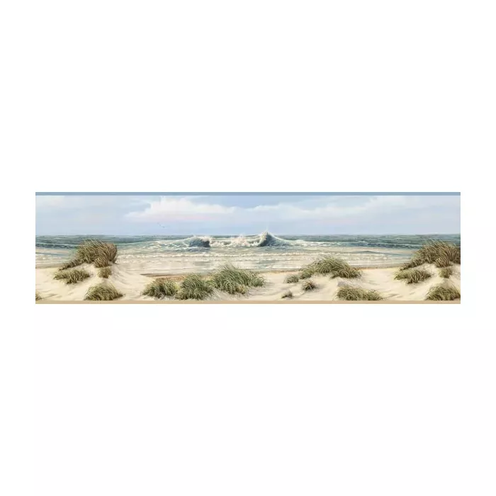 Falmouth Beige Dunes wallpaper border Border Chesapeake DLR53611B