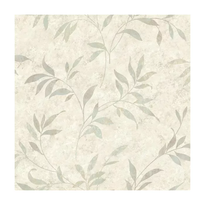 Sanibel Grey Leaf Trail Wallpaper Sidewall Chesapeake DLR54511