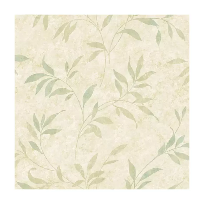 Sanibel Beige Leaf Trail Wallpaper Sidewall Chesapeake DLR54512